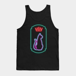 Cat King Neon Sign Tank Top